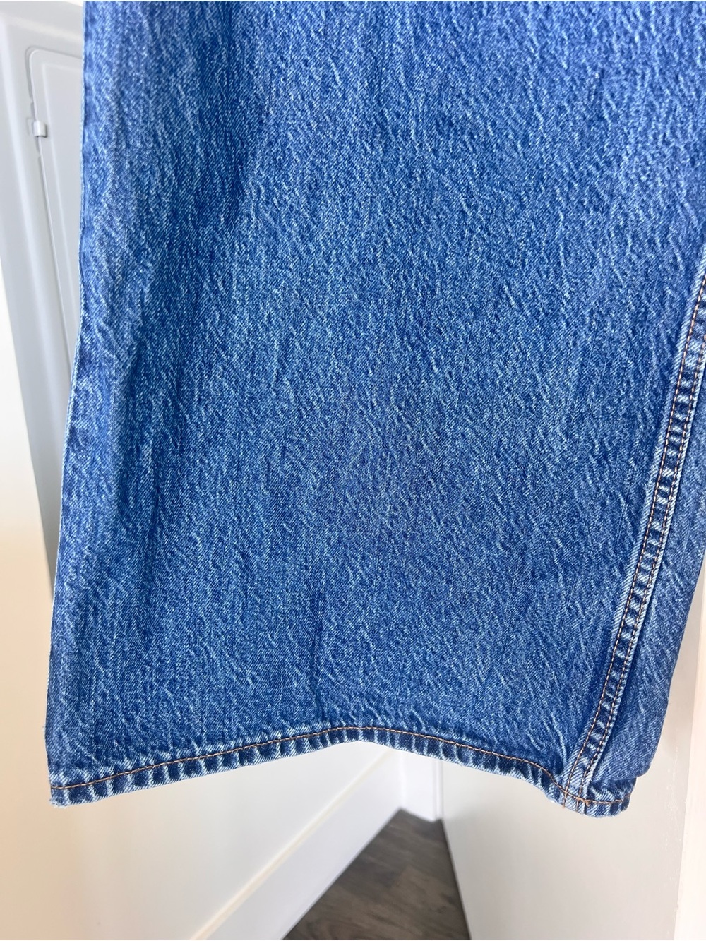 Abercrombie & Fitch Curve Love High Rise Wide Leg Jean Dark Wash Size 30S - Picture 3 of 8